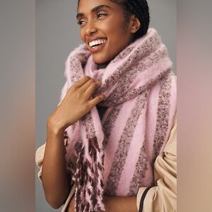 By Anthropologie Brushed Woven Scarf: Vertical Stripe Edition New